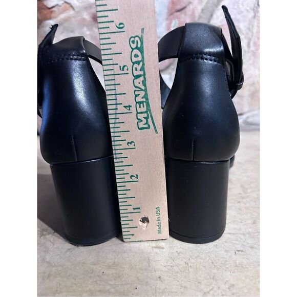 Nordstrom Nolomita-Lea Black Open Toe Block Heel Buckled Sandals Size 7 - Picture 5 of 9